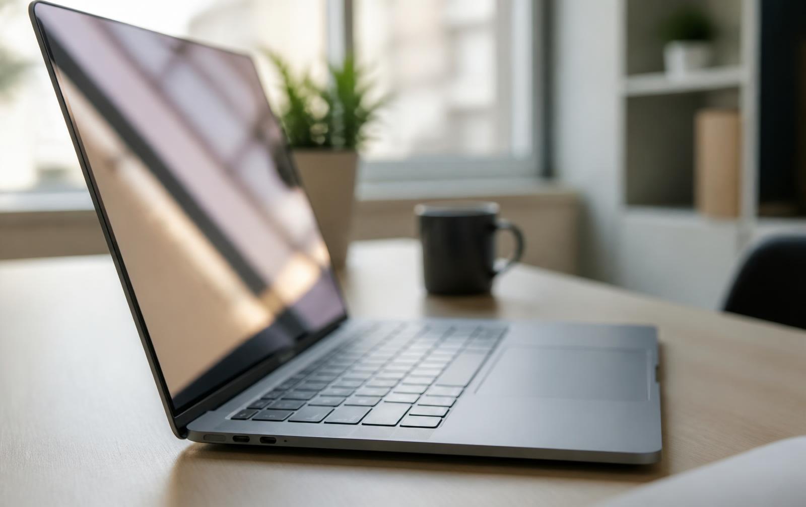Laptop showing a cookie consent banner